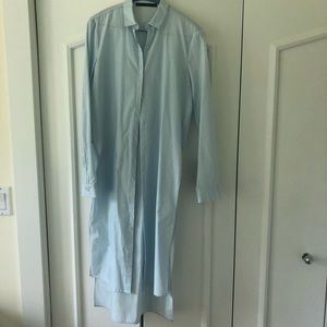 NWT Zara sz S light blue long blouse